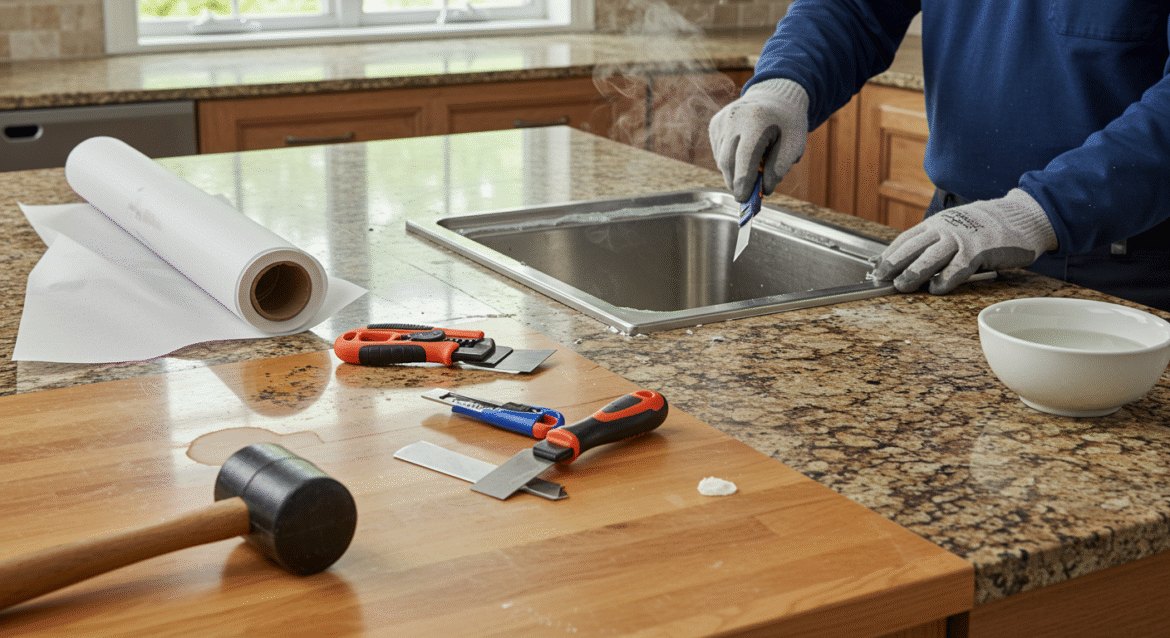 Jak odkleić umywalkę od blatu – krok po kroku