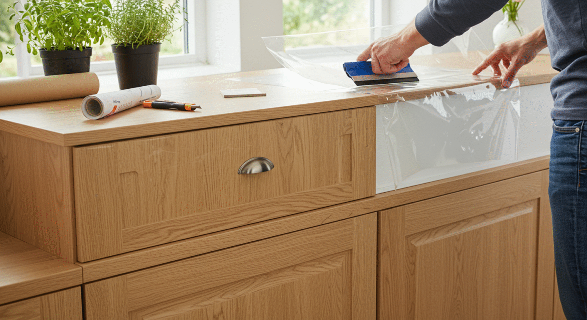 Jak okleić meble kuchenne z rowkami – poradnik