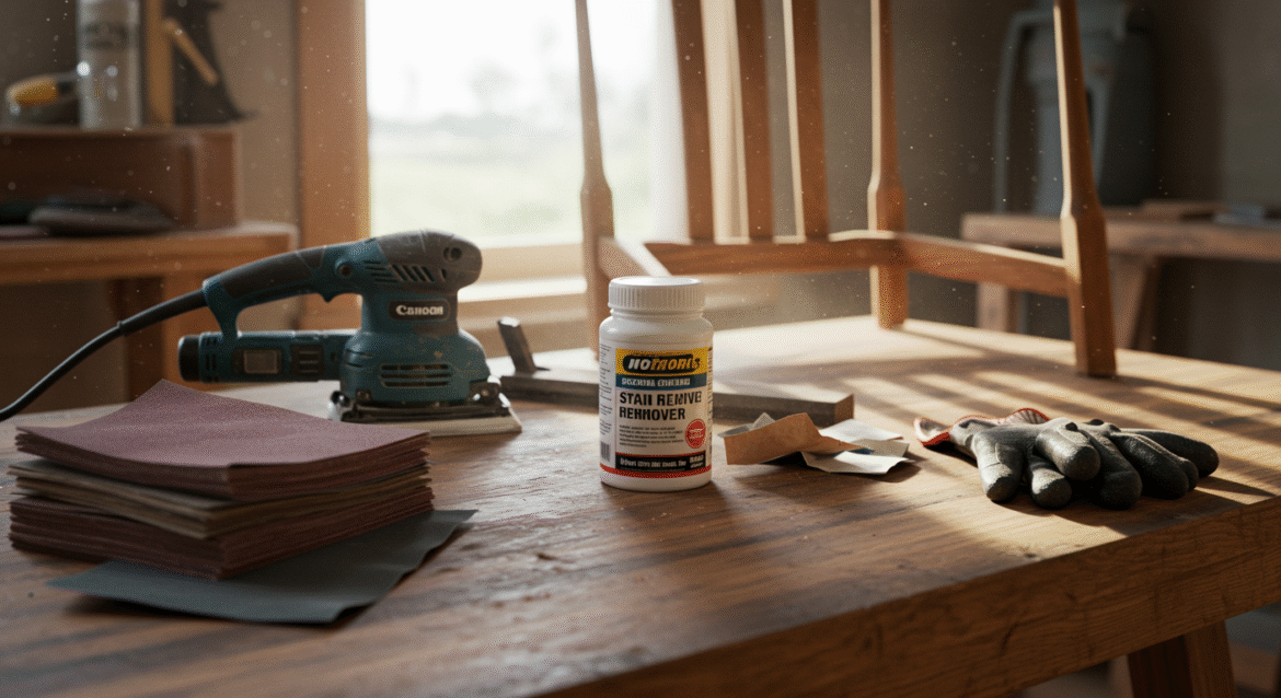 Jak usunąć ciemną bejcę z drewna – poradnik